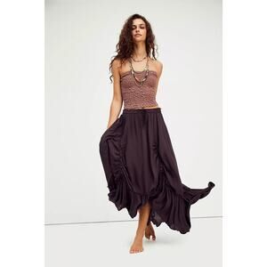 Free People El Sol Convertible Maxi Skirt - S Black